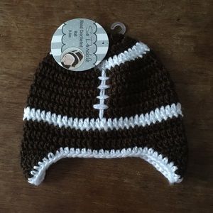 Crocheted Football Infant Cap / Hat